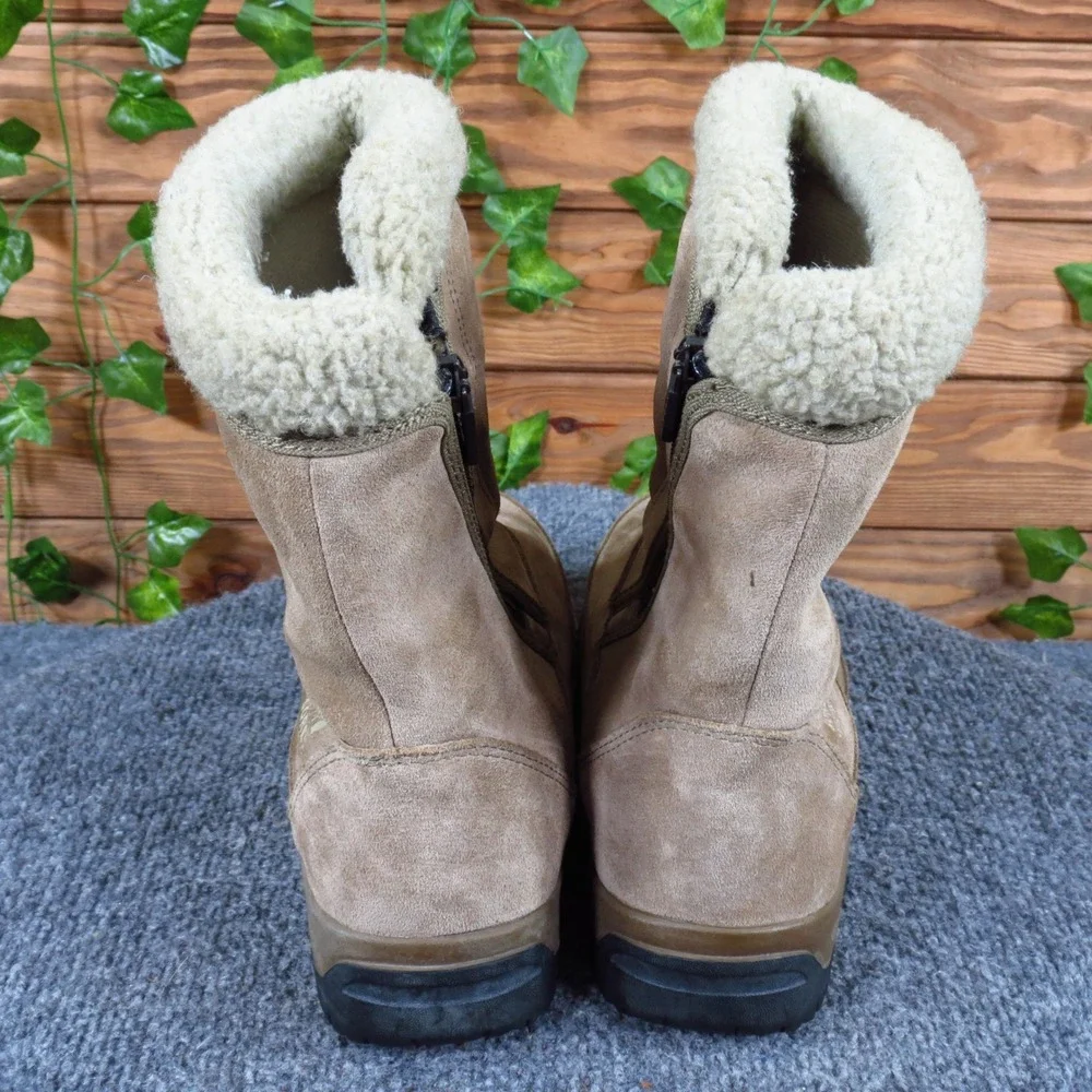 Sorel Water Fall Women Winter Boots Size 6 Waterproof Snow Tan Suede Insulated